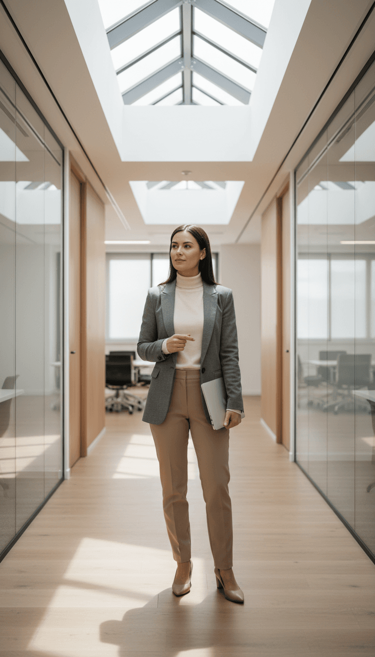 Michelle Sumrall in a bright, professional office in Wilmington, NC
